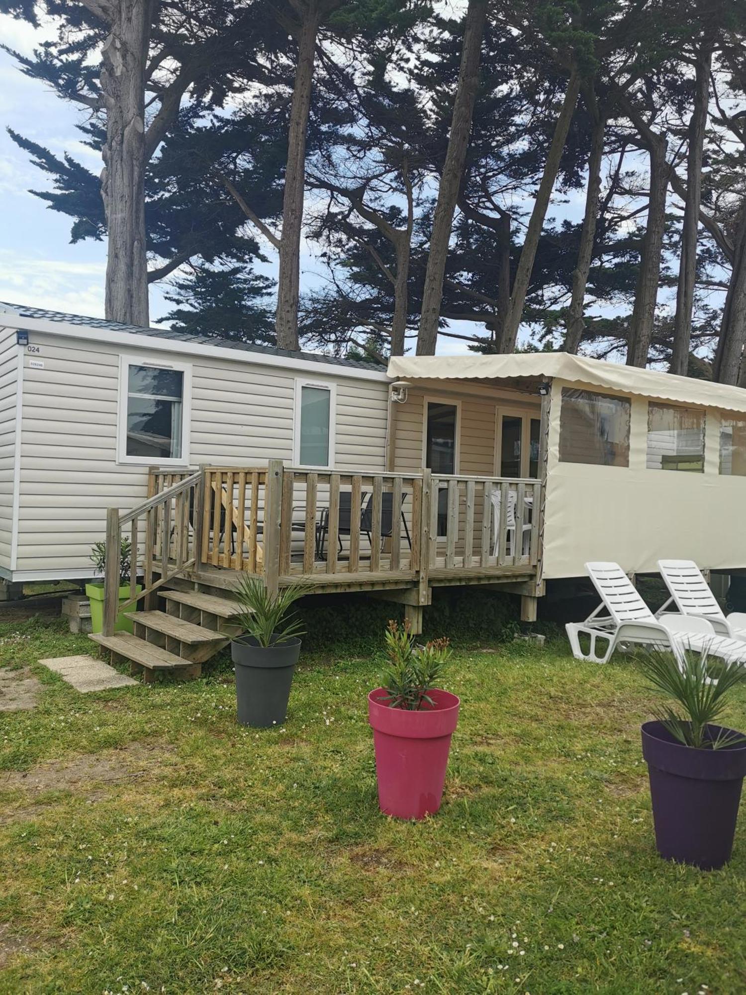 Mobilhome Vue Ocean La Costa Breizha Quiberon Bagian luar foto