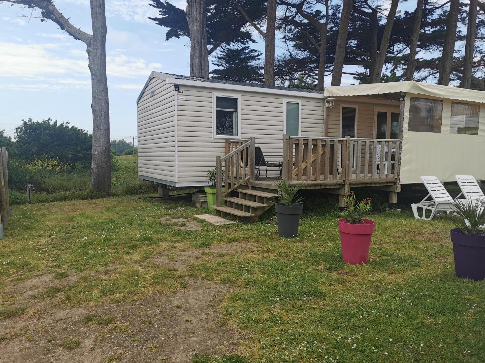 Mobilhome Vue Ocean La Costa Breizha Quiberon Bagian luar foto